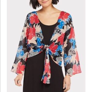 Michael Star Floral Tie Top